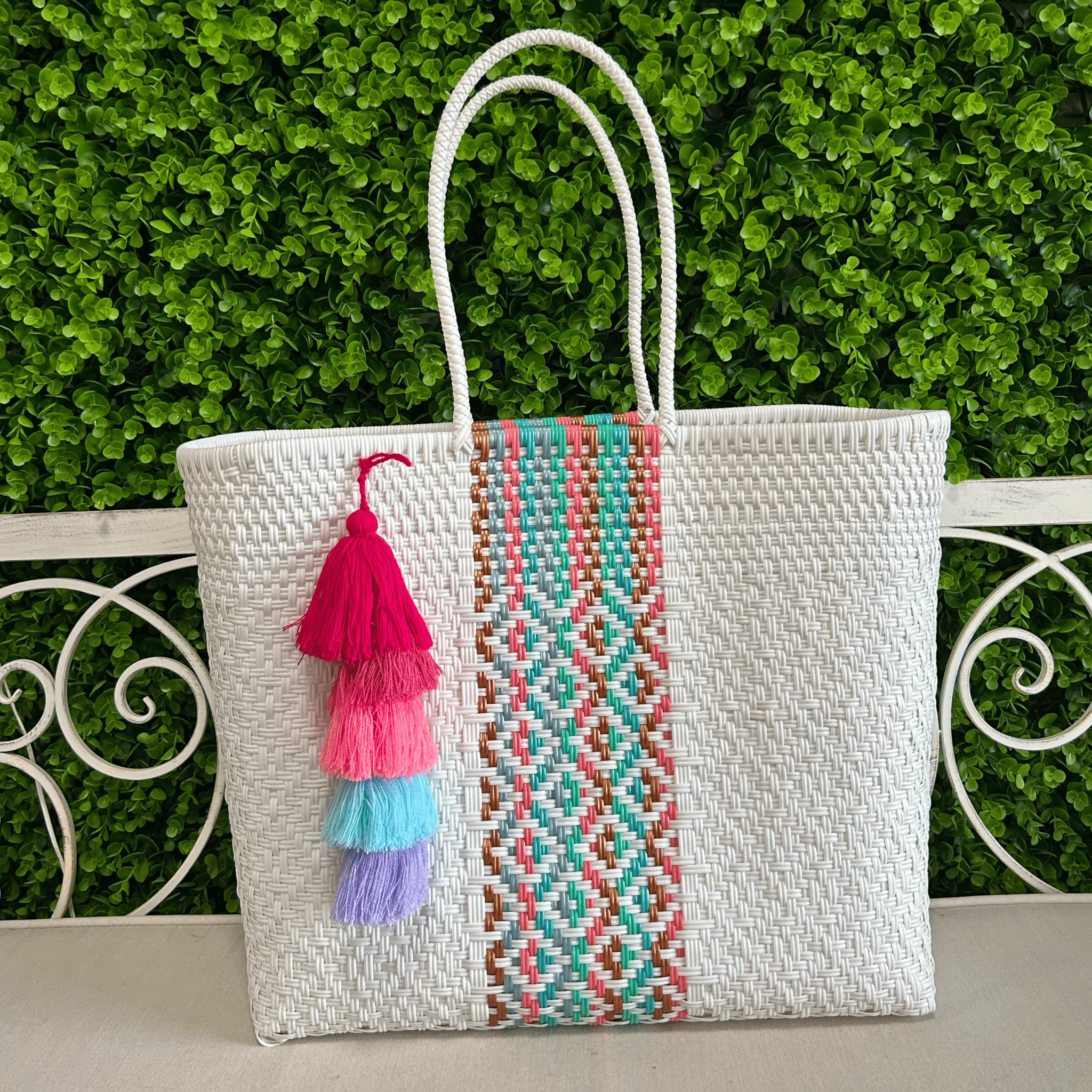 Upcycled Handwoven XL Tote - Sofia