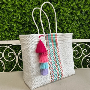 Upcycled Handwoven XL Tote - Sofia
