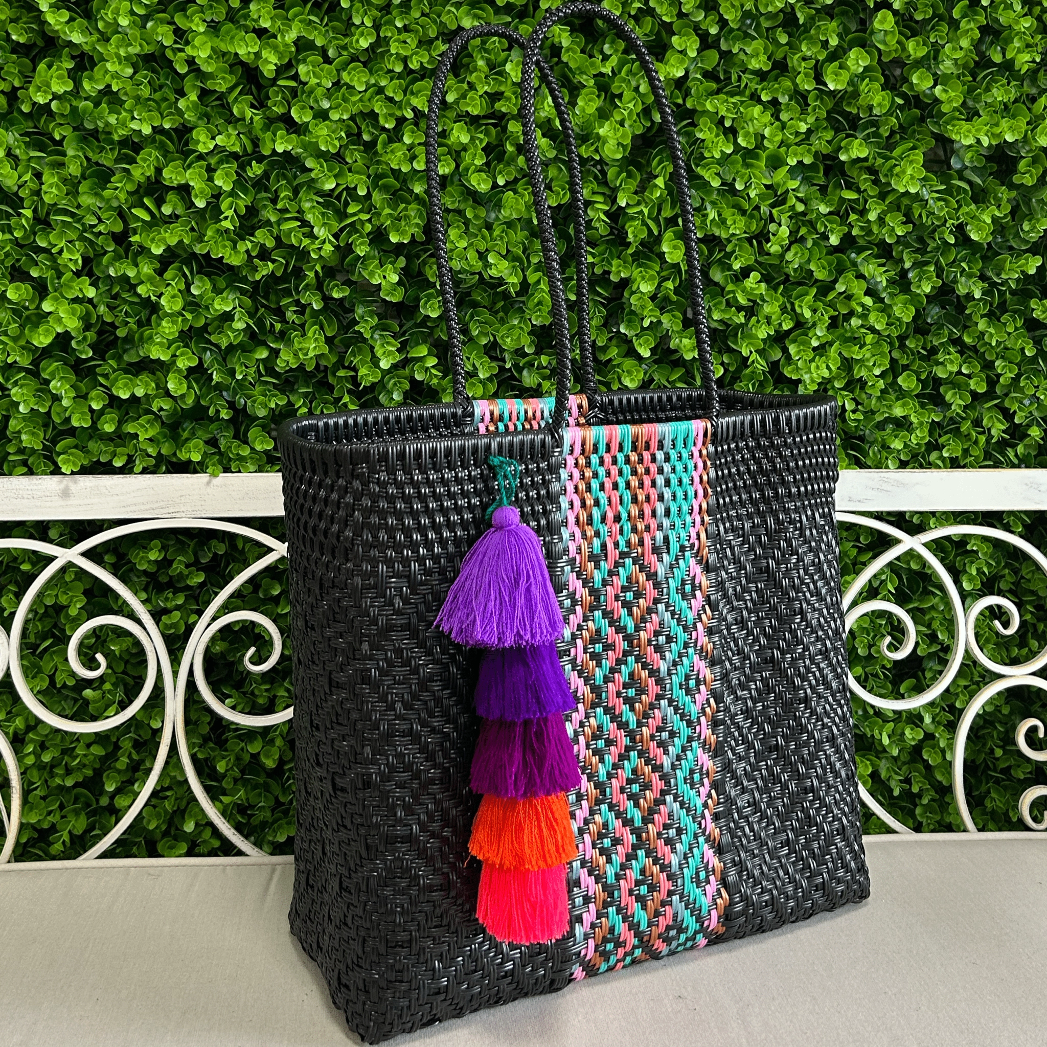 Upcycled Handwoven XL Tote - Sofia