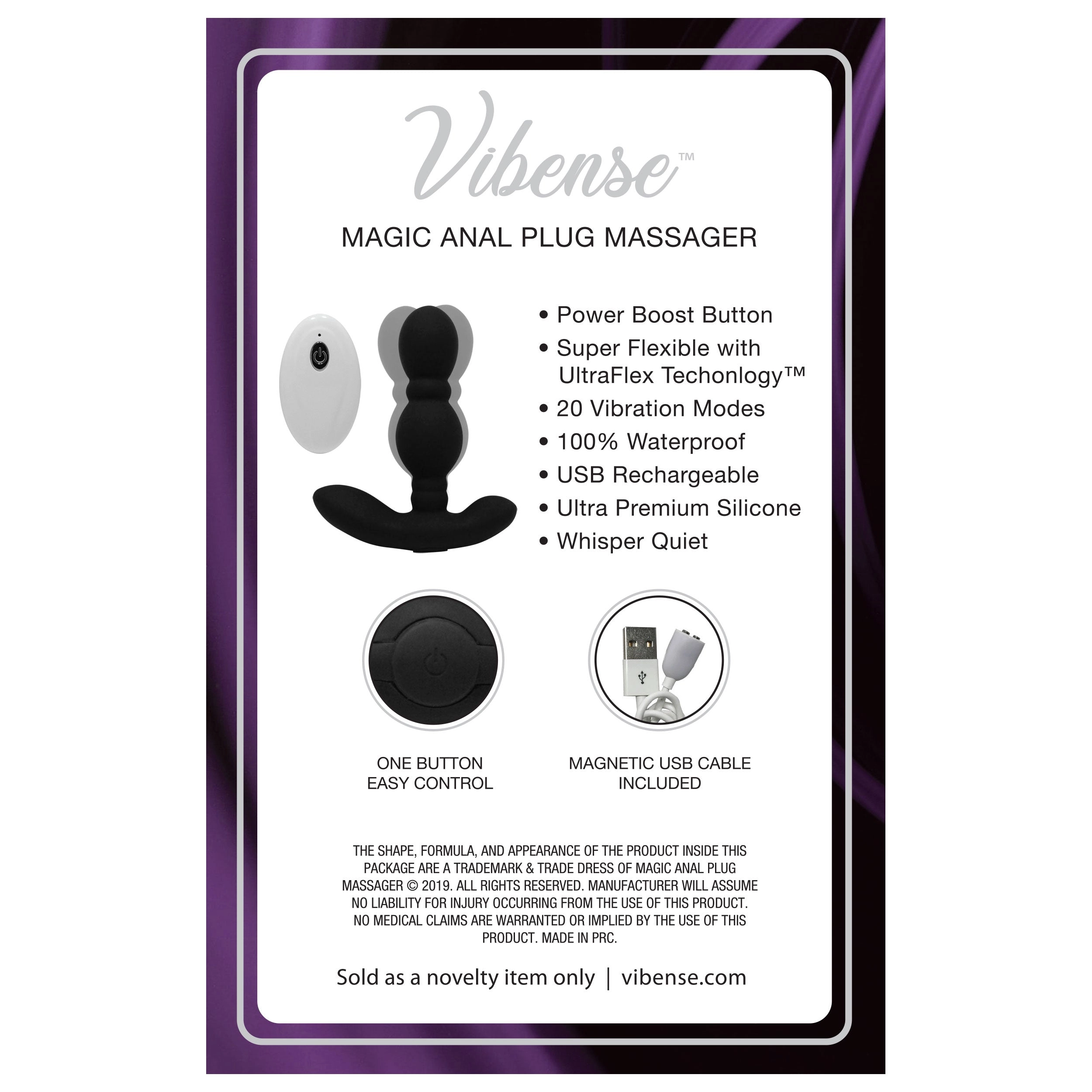Vibense Magic Remote Short Plug - Black