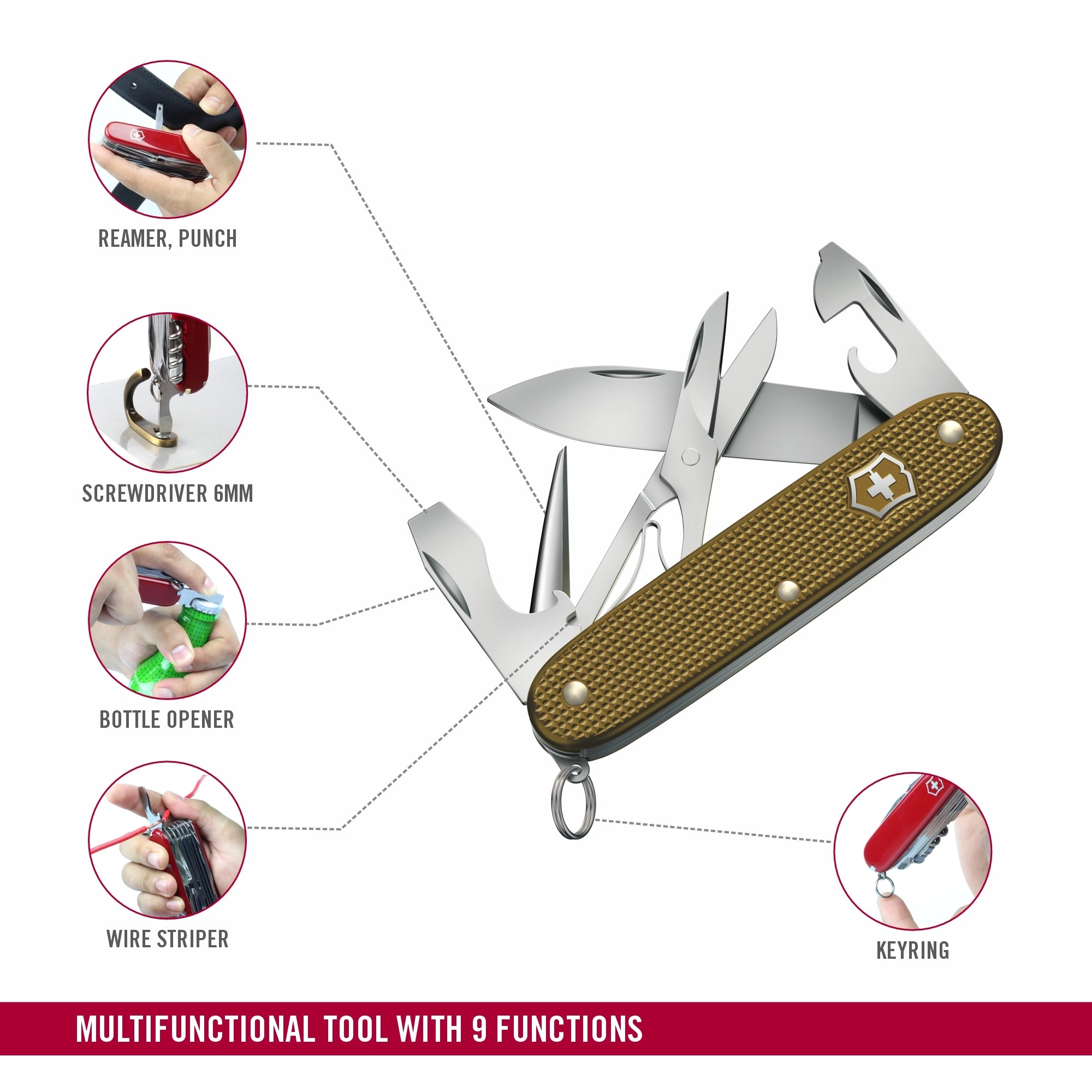  Victorinox Swiss Army Knife Pioneer X, 93 Mm, Alox Limited Edition 2024, Terra Brown