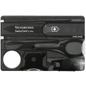 Victorinox Swiss Army Tool Kit - Black Transparent Swiss Card Lite, 82mm | 0.7333.T3