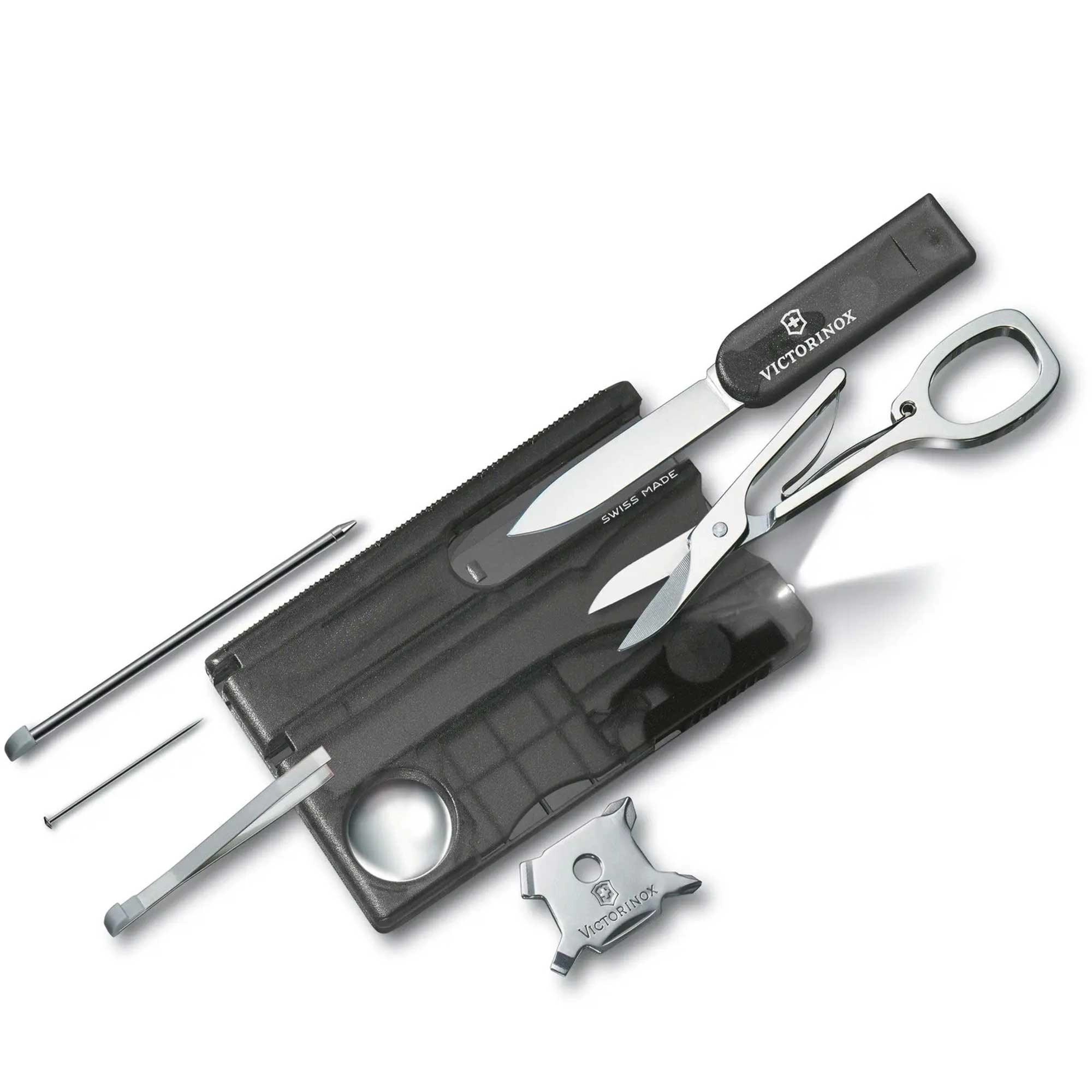 Victorinox Swiss Army Tool Kit - Black Transparent Swiss Card Lite, 82mm | 0.7333.T3