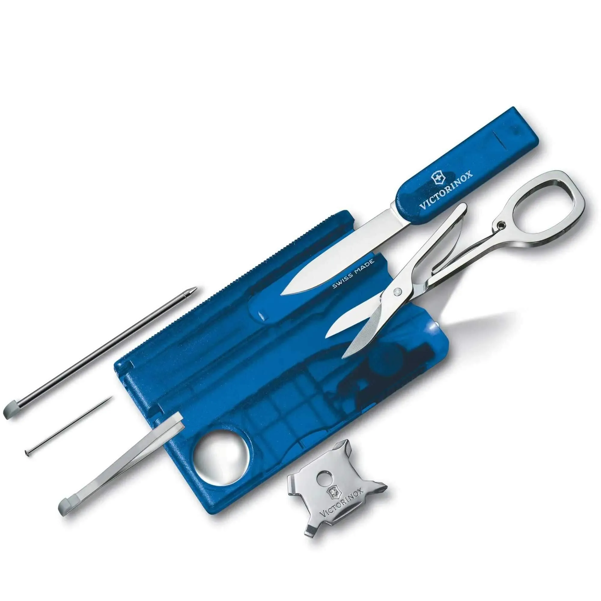 Victorinox Swiss Army Tool Kit - Blue Transparent Swiss Card Lite, 82mm | 0.7322.T2