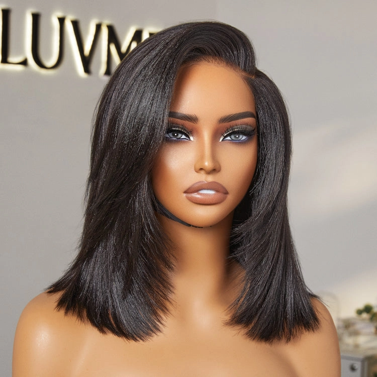Weekly Special | Layered Cut Yaki Straight Left C Part Glueless Minimalist HD Lace Bob Wig Ready to Go