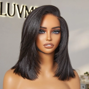 Weekly Special | Layered Cut Yaki Straight Left C Part Glueless Minimalist HD Lace Bob Wig Ready to Go