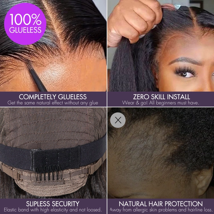 Weekly Special | Lightweight Sun-kissed Vibe Blonde Short Cut Water Wave Glueless Minimalist Lace Curly Wig with Bangs