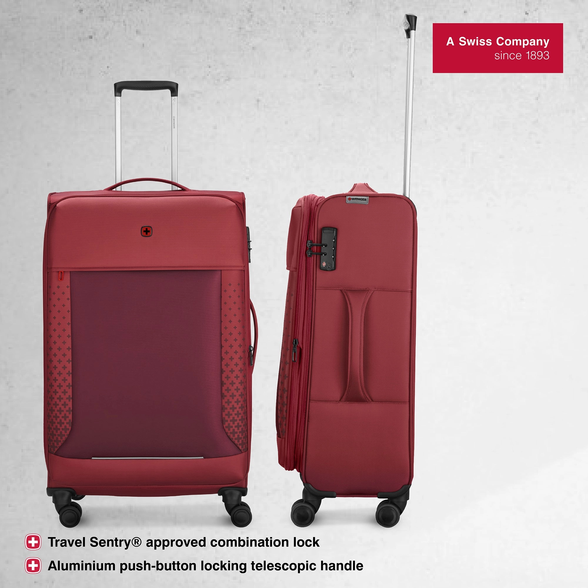 Wenger, Veric Medium Softside Case, Salsa, 66 Litres, Swiss designed