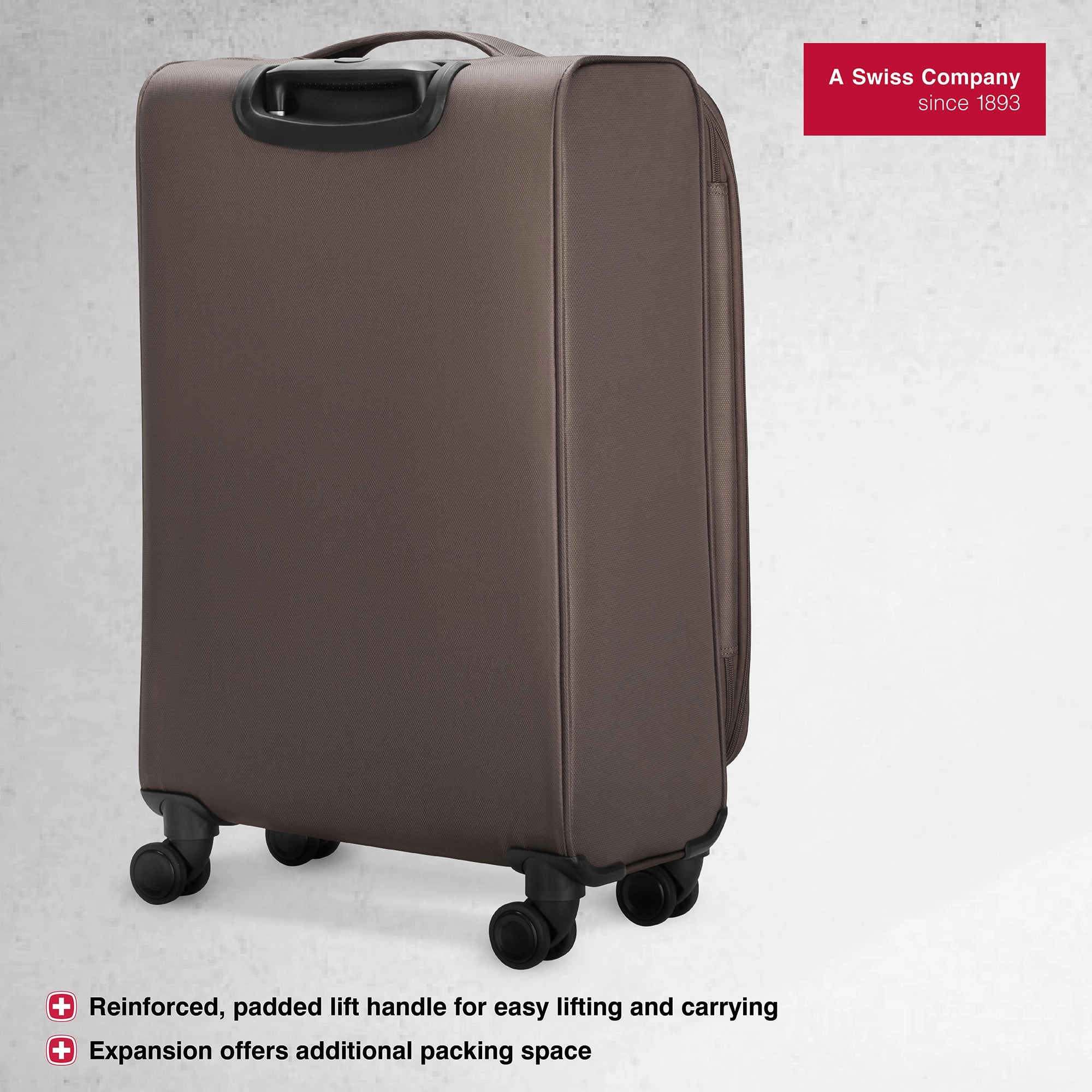 Wenger, Veric Medium Softside Case, Taupe, 66 Liters, Swiss designed-blend of style & function