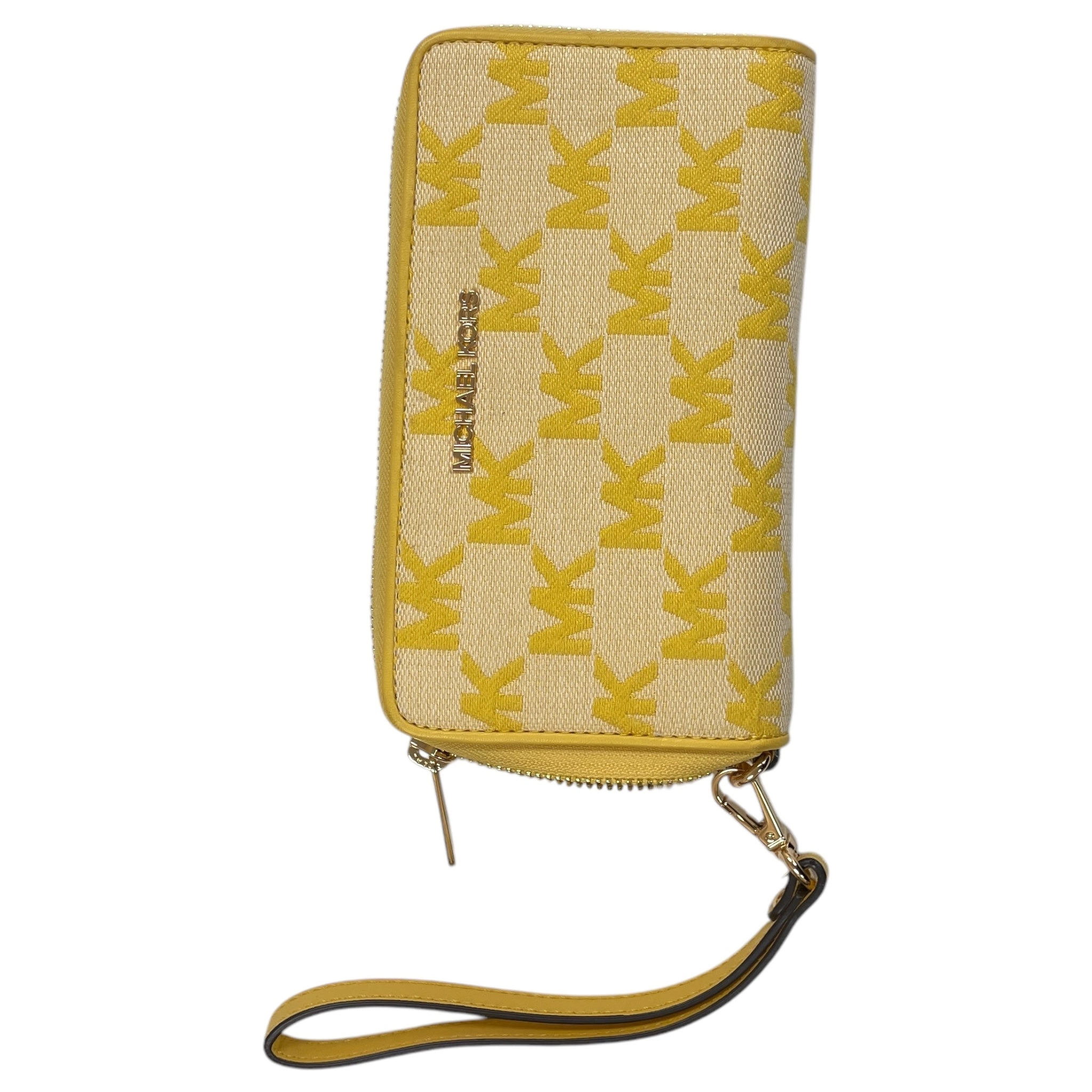 Wristlet Designer By Michael Kors In Yellow, Size:Large