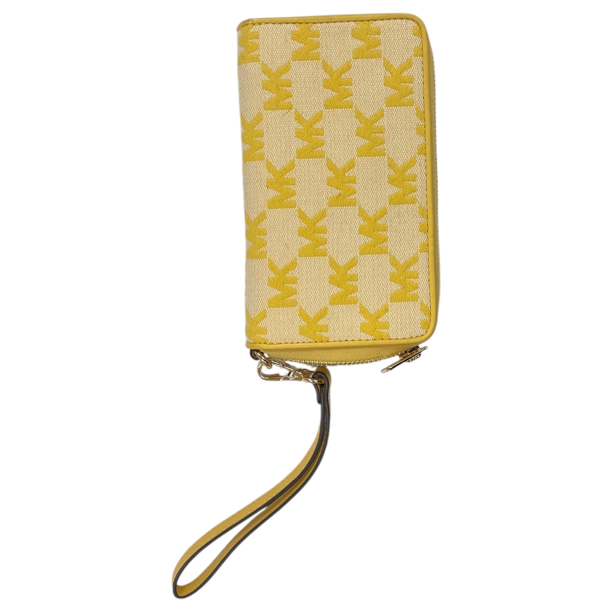 Wristlet Designer By Michael Kors In Yellow, Size:Large